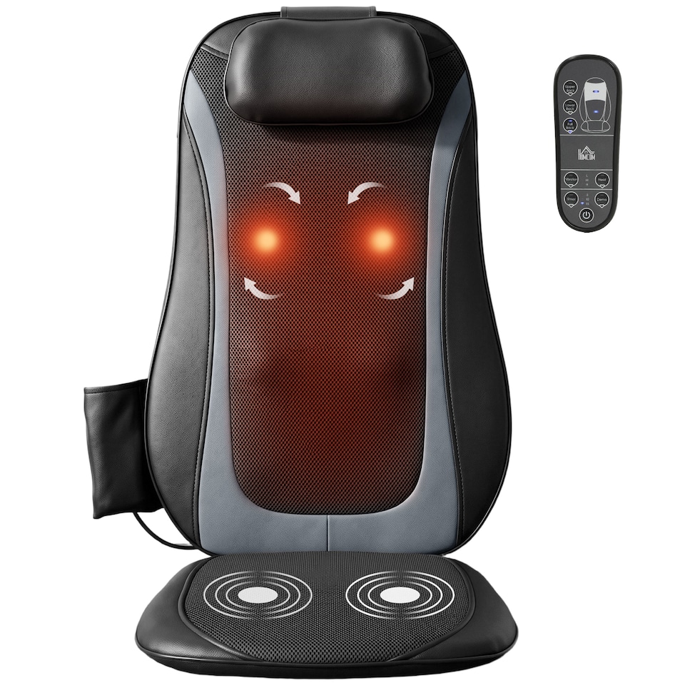 image 1 of HOMCOM Back Massager with Heat, Deep Tissue Massage Chair for Home Office