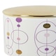 image 3 of Interiors By Premier Dolomite Cotton Ball Canister,White Glazed Holder,Bathroom Cotton Ball Container With Golden Airtight Lid