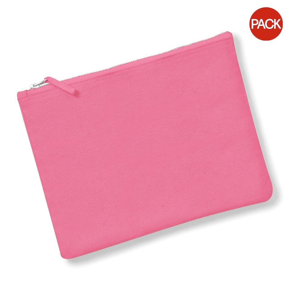 Westford Mill Canvas Accessory Case (Pack of 2) - True Pink - XS Pink