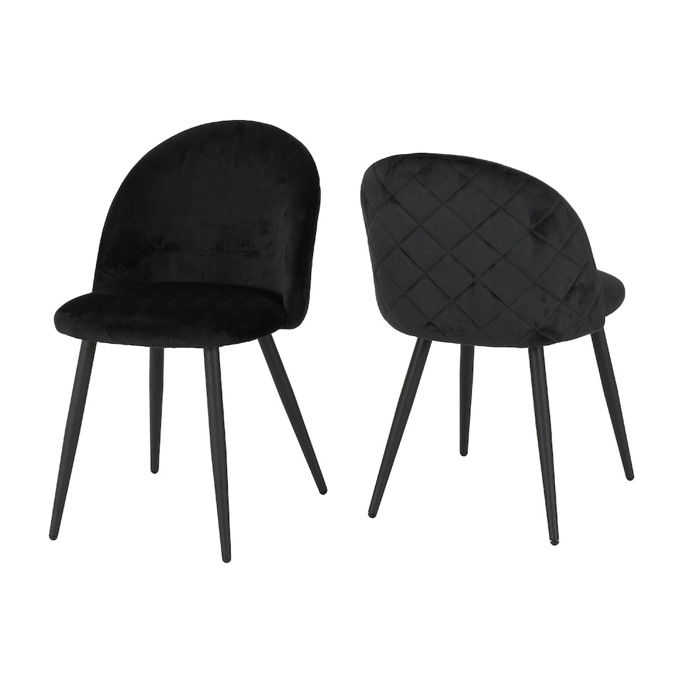 image 1 of Set of 4 Marlow Velvet Dining Chairs Grey