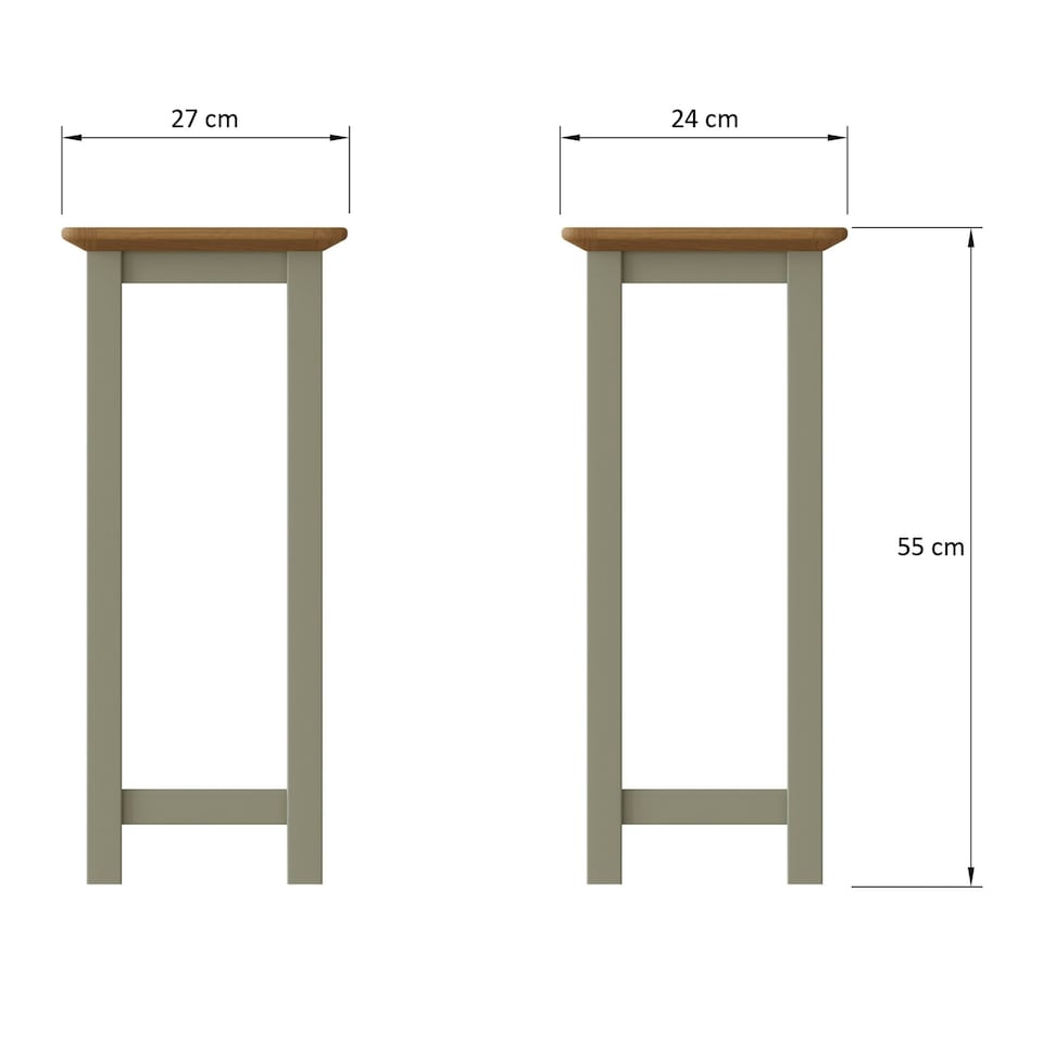 image 1 of Taberno Oak End Side Table Sage Green Green