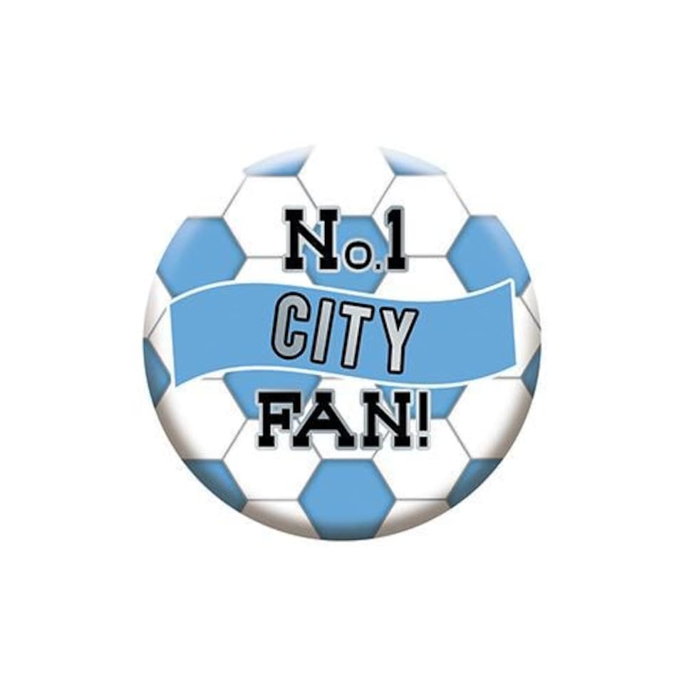 No. 1 City Fan Football Badge 5.5cm