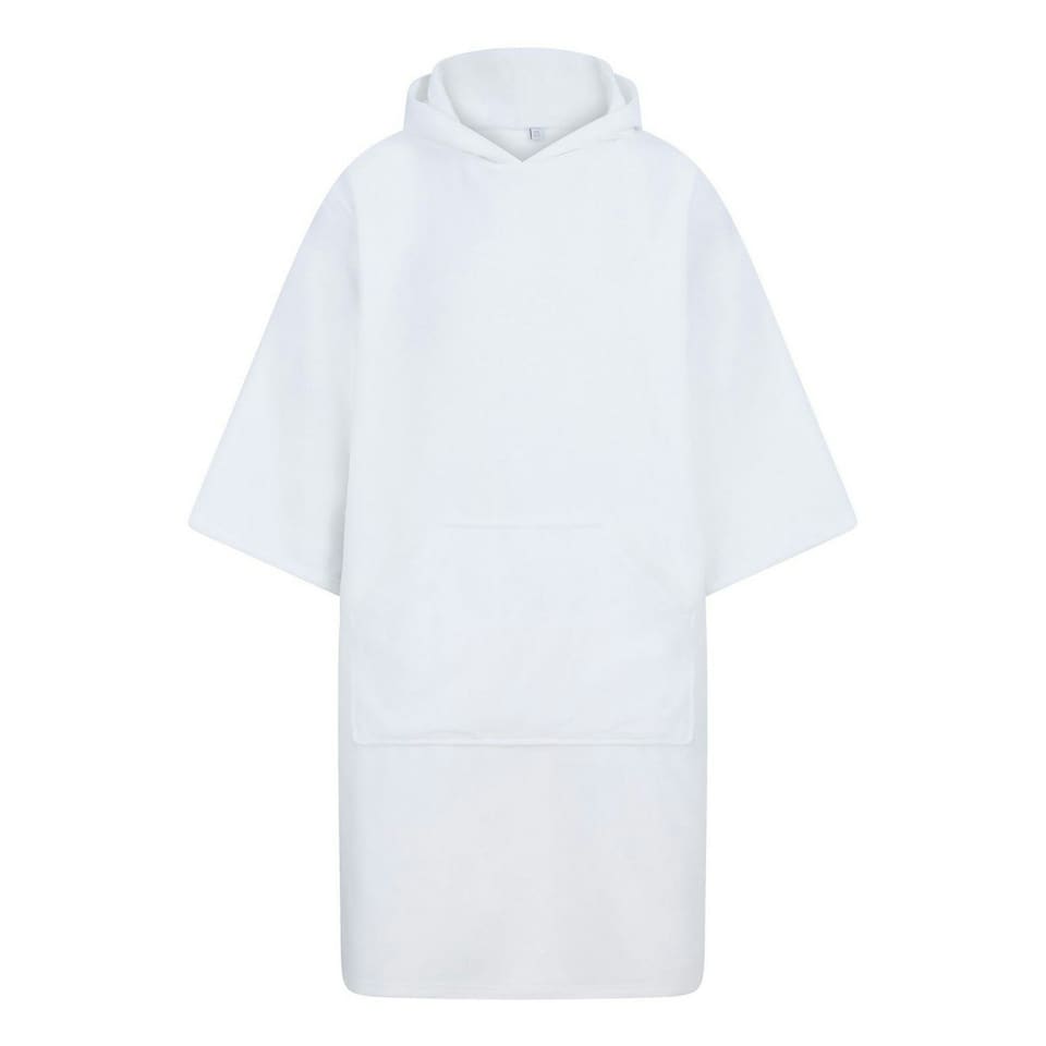 image 1 of Towel City Unisex Adult Poncho - White - One Size