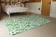 image 3 of Mixed Green Leaves Rug | Multi