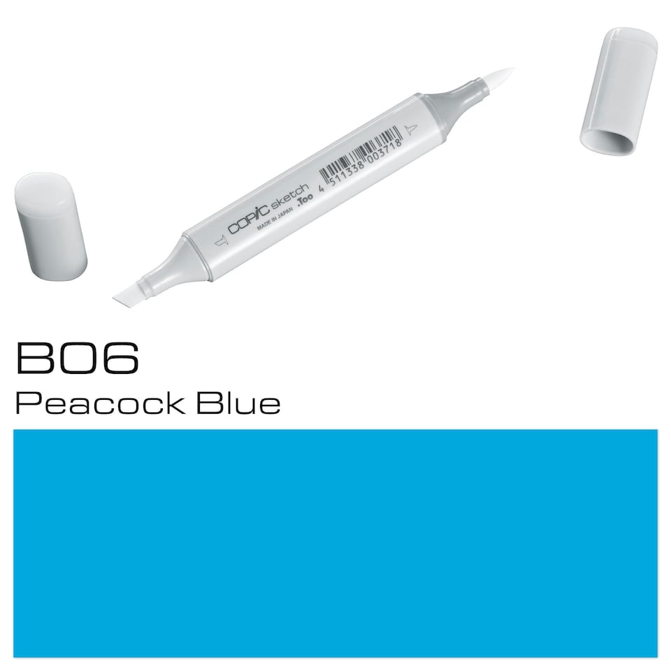 image 1 of Copic Sketch Marker, Peacock Blue, Single Pen