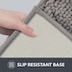 image 7 of Non Slip Bath Mat Water Absorbent Shower Mats Machine Washable Bathroom Rug, Grey | Grey