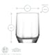image 3 of LAV Diamond Shot Glasses - 80ml - Clear - Pack of 6 Clear