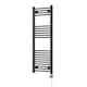 image 1 of Zennor - Black Electric Towel Rail H1200mm x W400mm Straight 400w Thermostatic