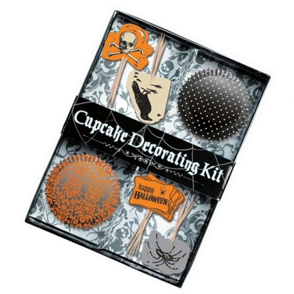 image 1 of Amscan Happy Halloween Cake Decorating Kit - Black/Orange/Beige - One Size