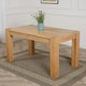 image 3 of Kuba Chunky Solid Oak Dining Table - 150cm Brown | Oak
