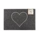 image 1 of Oseasons Heart Large Embossed Doormat in Grey