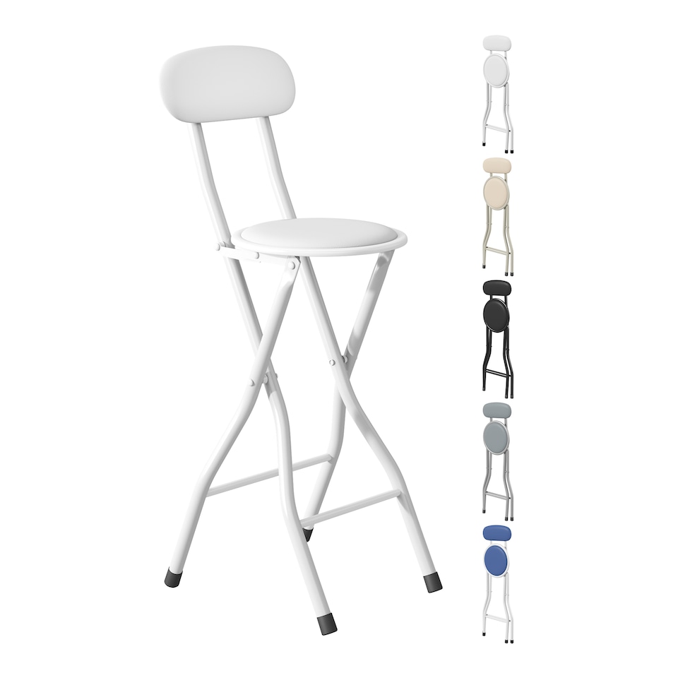 image 1 of MCC Direct Single Folding Breakfast Bar Stool Padded High Kitchen Dining Chair