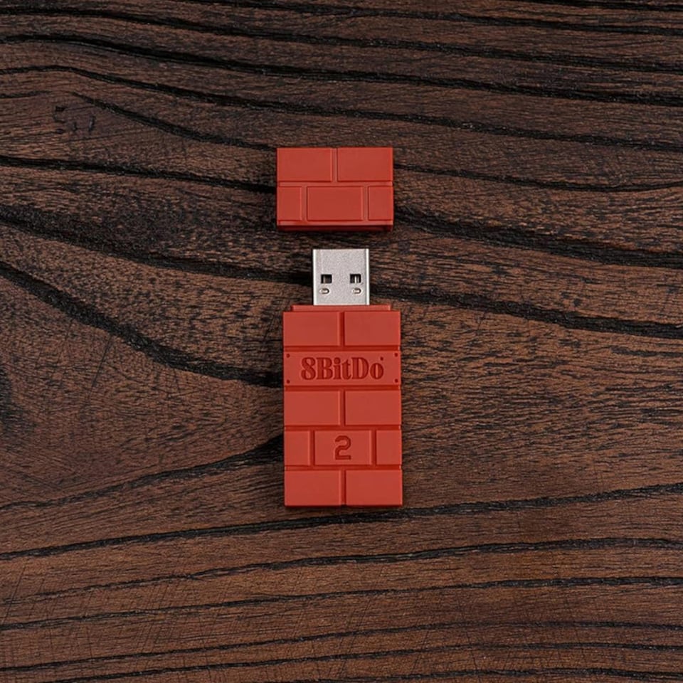 image 1 of USB Wireless Adapter 2 Controller Adapter for Switch PC Mac Xbox and PS5 (Brown)