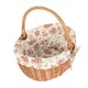 image 2 of Double Steamed Oval Shopping Basket With Rose Lining | Multi | Garden Rose | S