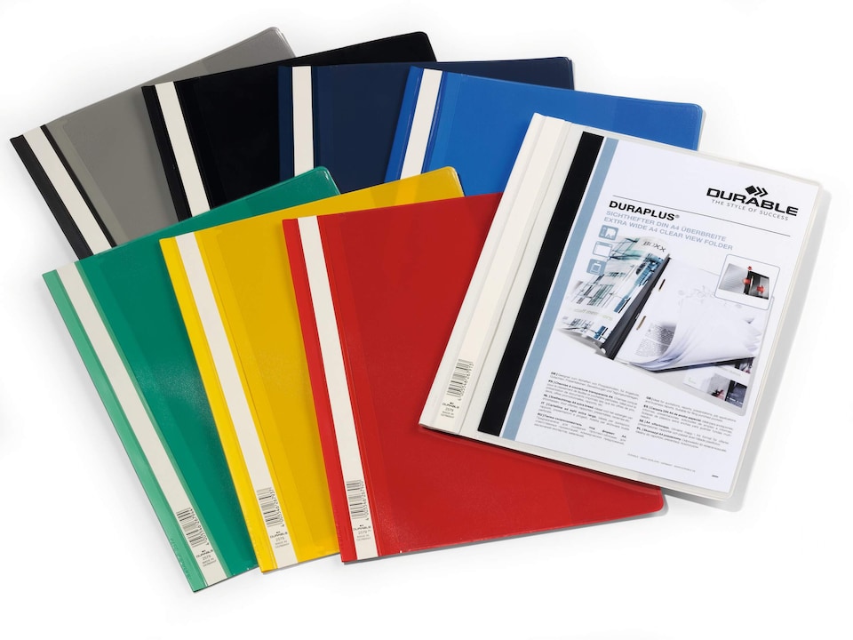 image 1 of Durable DURAPLUS Project Folder Document Report File | 25 Pack | A4+ Red | Red