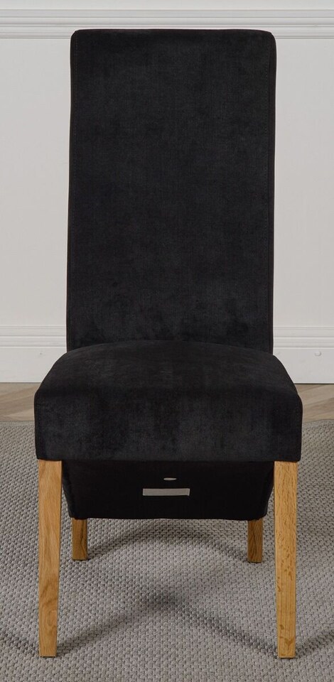 image 1 of Lola Fabric Dining Chairs for Dining Room or Kitchen | Black | Black