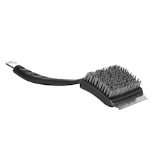 BobbyQ Black BBQ Grill Cleaning Brush Scrubber & Scraper - Outdoor Barbecue Grilling Cleaning Barbecue Brush with Hook - 49cm