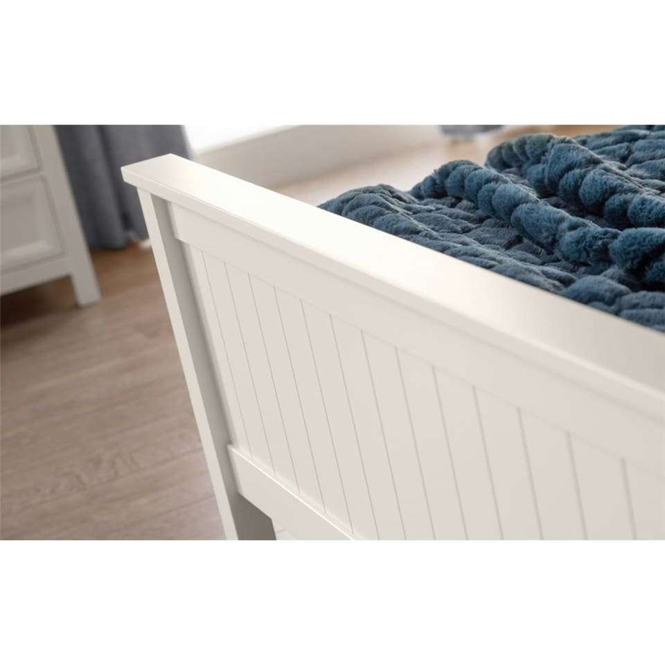image 1 of New England White Lacquer Bed Frame - King Size 5ft (150cm)
