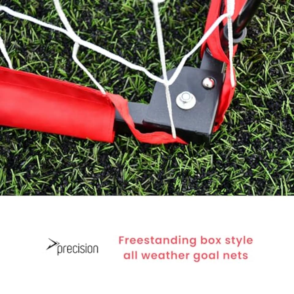 image 1 of Precision Flexi Net Goal, Heavy Duty Portable Football Goals, Fast And Easy Setup, Pro Training Design Durable Frame, Carry Bag, 8Ft X 6Ft, Red