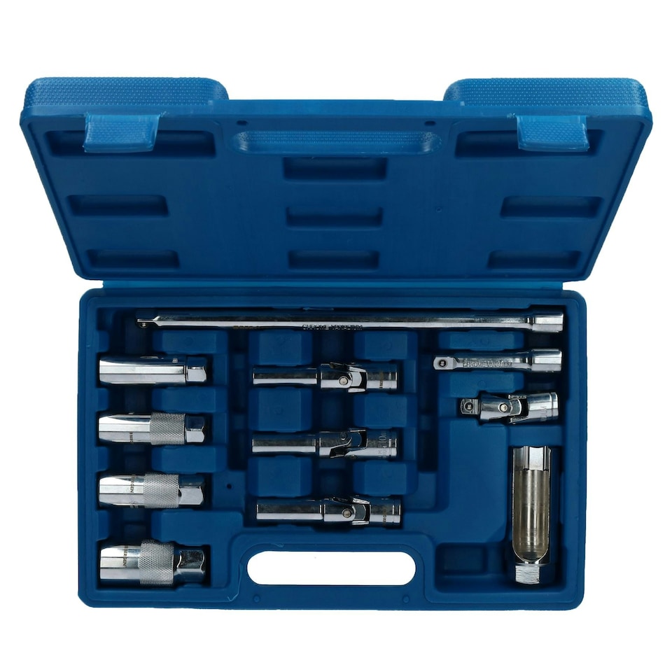 image 1 of 3/8" Drive Glow Spark Plug And Sensor Socket Set Glowplug Sparkplug 11pc