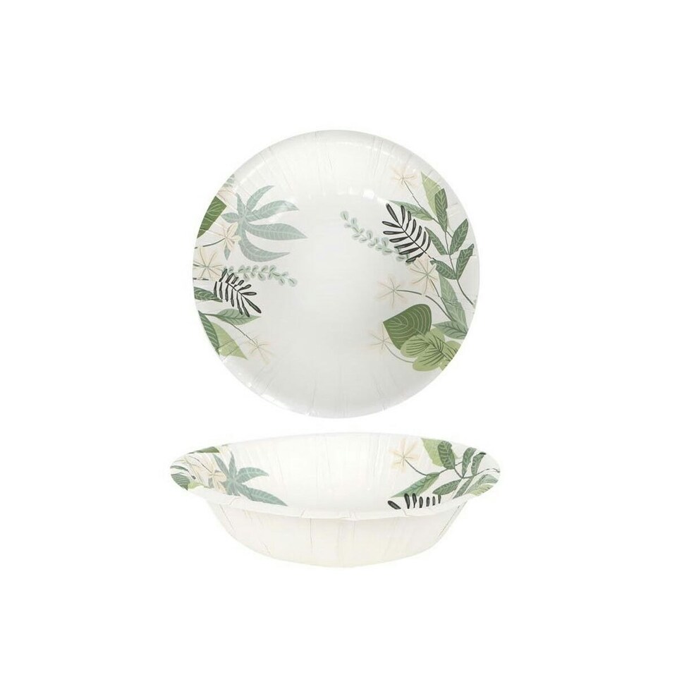 image 1 of Plate set Algon Disposable Cardboard Floral 6 Pieces 450 ml (24 Units) N/A