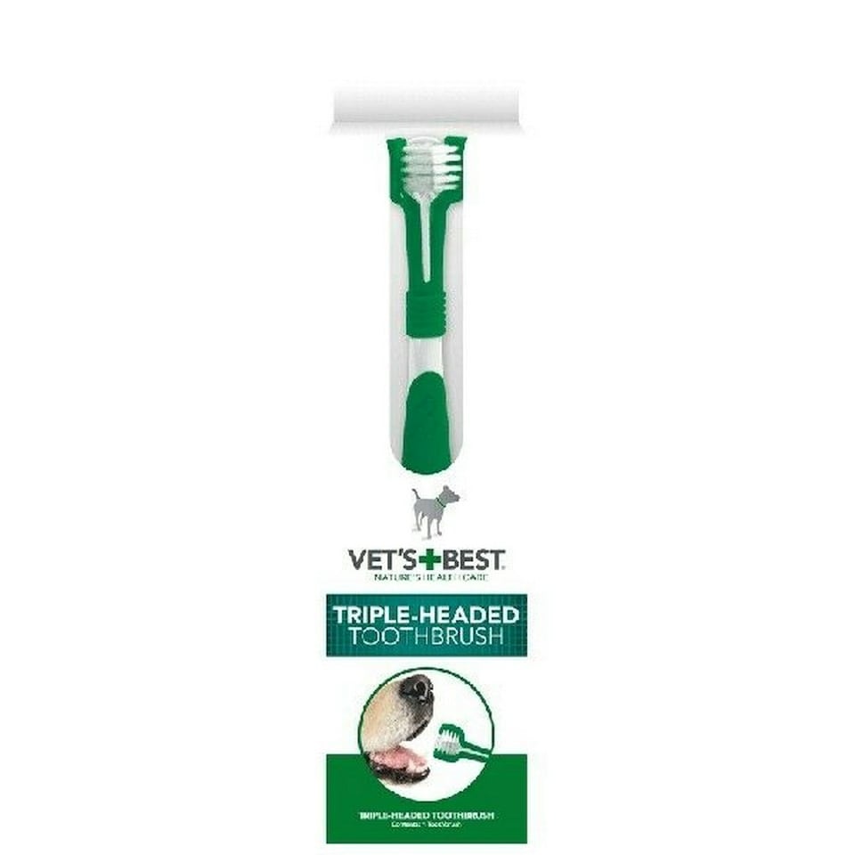 Vets Best Dog Toothbrush - White/Green - One Size