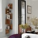 image 3 of 5 Tier Wall Mounted Floating Corner Shelf Rustic Brown Brown | One Size