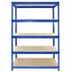 image 5 of 3 x Q-Rax Racking Blue 90 x 50 x 180cm + 2 x Racking Blue 120 x 50 x 180cm Blue