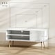 image 7 of HOMCOM TV Unit Cabinet for TVs up to 55Inches with Cupboard Shelves, White White