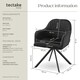 image 6 of Lounge Armchair Living Room Accent Chair 360 Swivel Slim Steel Legs Velvet Fabric  - per piece Black | Black/Black