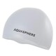 image 1 of Aquasphere Unisex Adult Plain Swimming Cap - White/Black - One Size