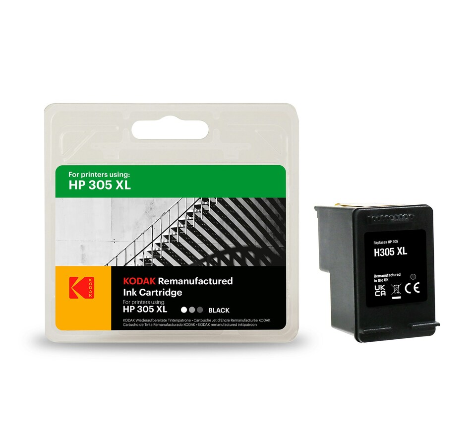 image 1 of Kodak Remanufactured HP 305XL Black Ink Cartridge | Black | 1