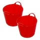 image 1 of 5 x 40 Litre Strong Robust Red Coloured Flexible Tubs For Multi Purpose Storage Use