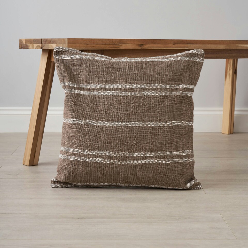 image 1 of BHS Riga Cushion, Taupe Brown | Taupe