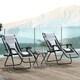 image 2 of Outsunny 2 Pcs Zero Gravity Lounger Folding Recliner Chair Cup Holder Grey