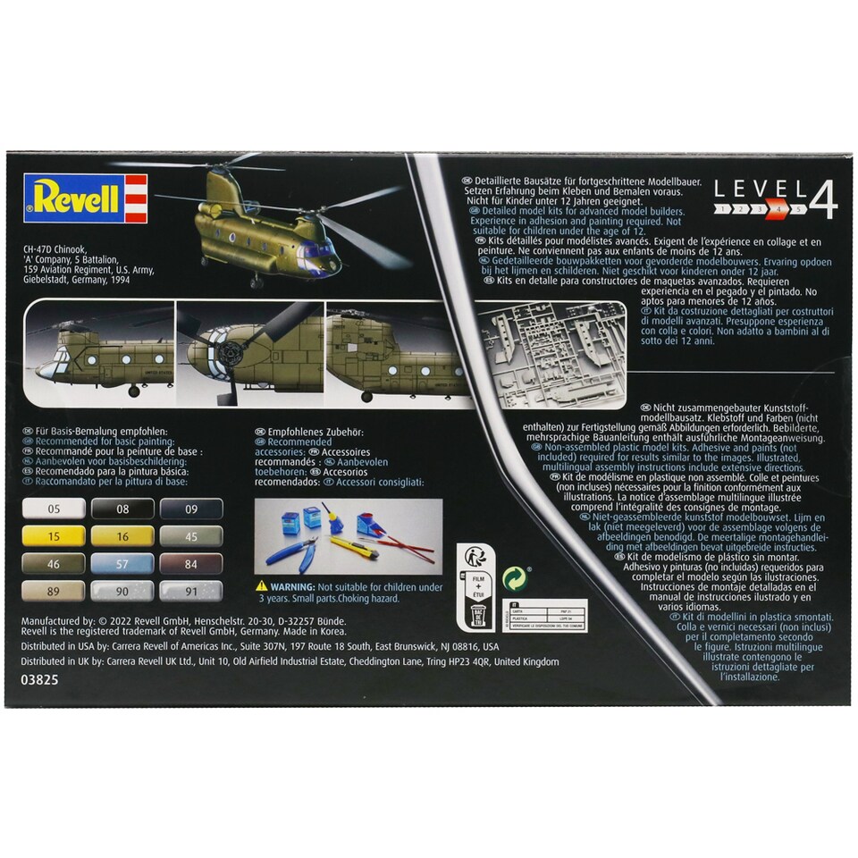 image 1 of Revell CH 47D Chinook Helicopter Model Kit 1 144