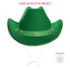 image 4 of Adults Green Star Cowboy Hats – Pack of 6 Fancy Dress Accessories Green | One Size