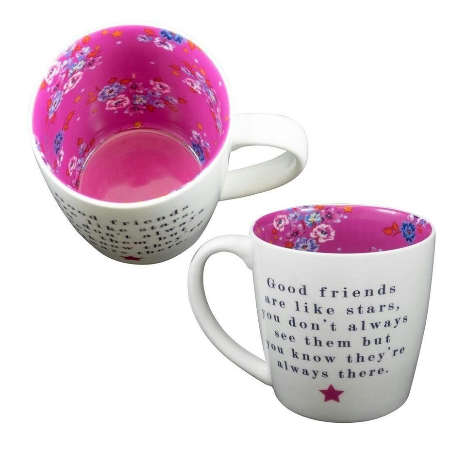 Two Up Two Down Ceramic Drinks Mug Friends Like Stars 250ml N/A