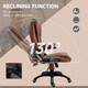 image 7 of Vinsetto Office Chair, Ergonomic Desk Chair with 6-Point Massage and Back Heated, Microfiber Cloth Computer Gaming Chair with Arms, Lumbar Support, Brown