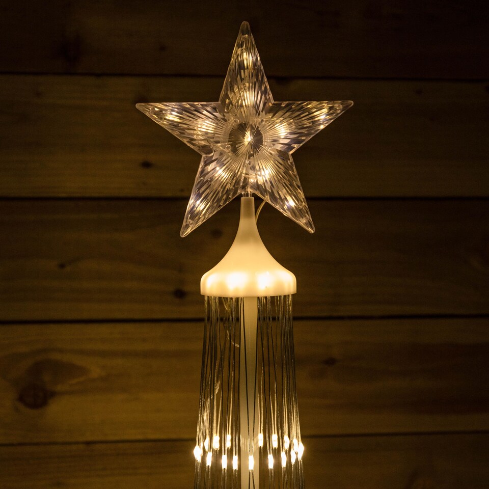 image 1 of 1.8m Light up Christmas Cone Tree with 220 Warm White LEDs and Timer Function