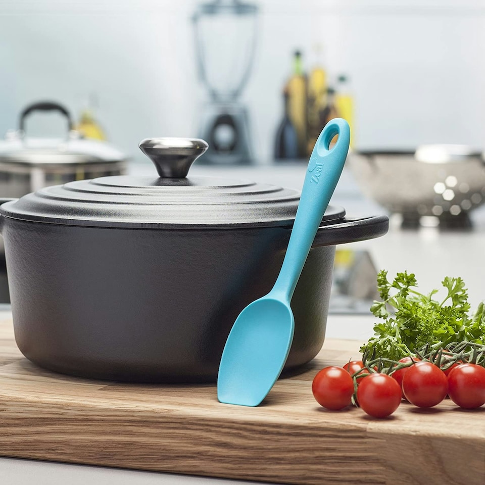 image 1 of Zeal Silicone Spatula Spoon, 20cm, Aqua