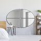 image 1 of The Quadrants - New Black XL Circular Metal Wall Mirror Made up of 4 Parts 70" X 70" (180 x 180CM) Black