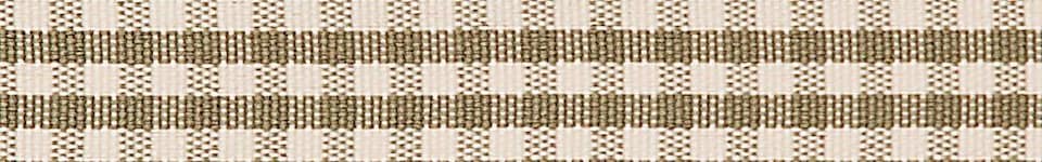 Berisfords Ivory Cloudy Green 25mm Rustic Gingham Ribbon for Dressmaking - per metre