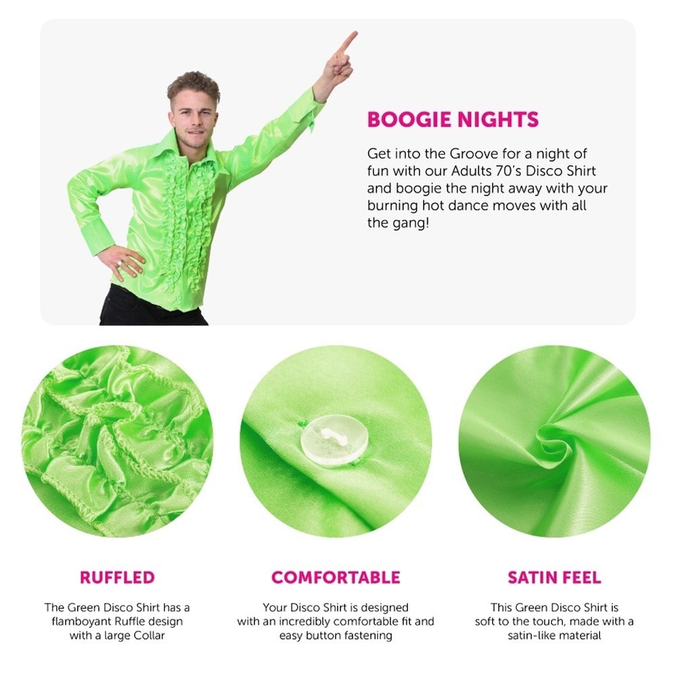 image 1 of Green Disco Shirt | Green | 2XL
