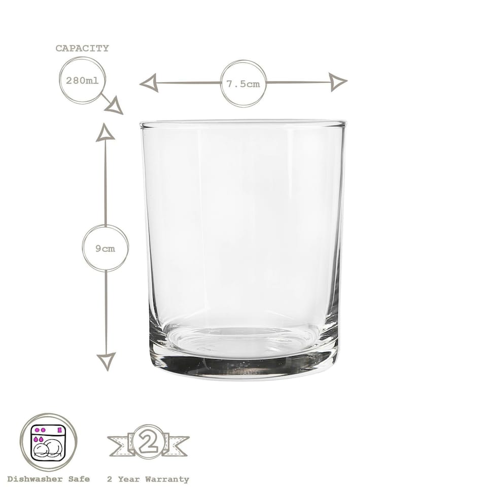 image 1 of LAV Liberty Whiskey Glasses - 280ml - Clear - Pack of 6 Clear