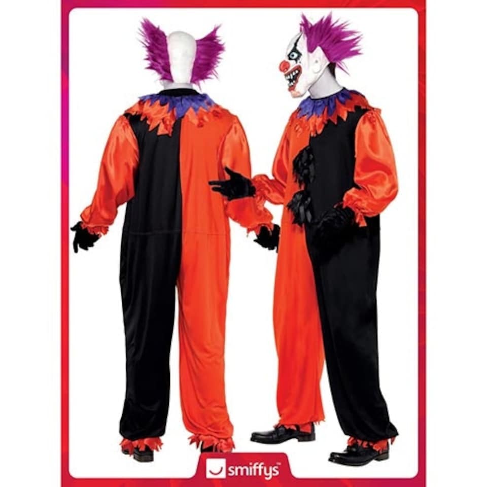image 1 of Scary Bo Bo the Clown Cirque Sinister Fancy Dress Costume Adult Mens Large
