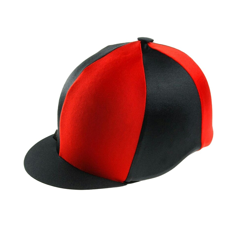 Capz Two-Tone Lycra Cap Cover - Black/Red - One Size Black | One Size