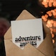 image 3 of Adventure Awaits Retro Rainbow Font Typography Leaving Greeting Card