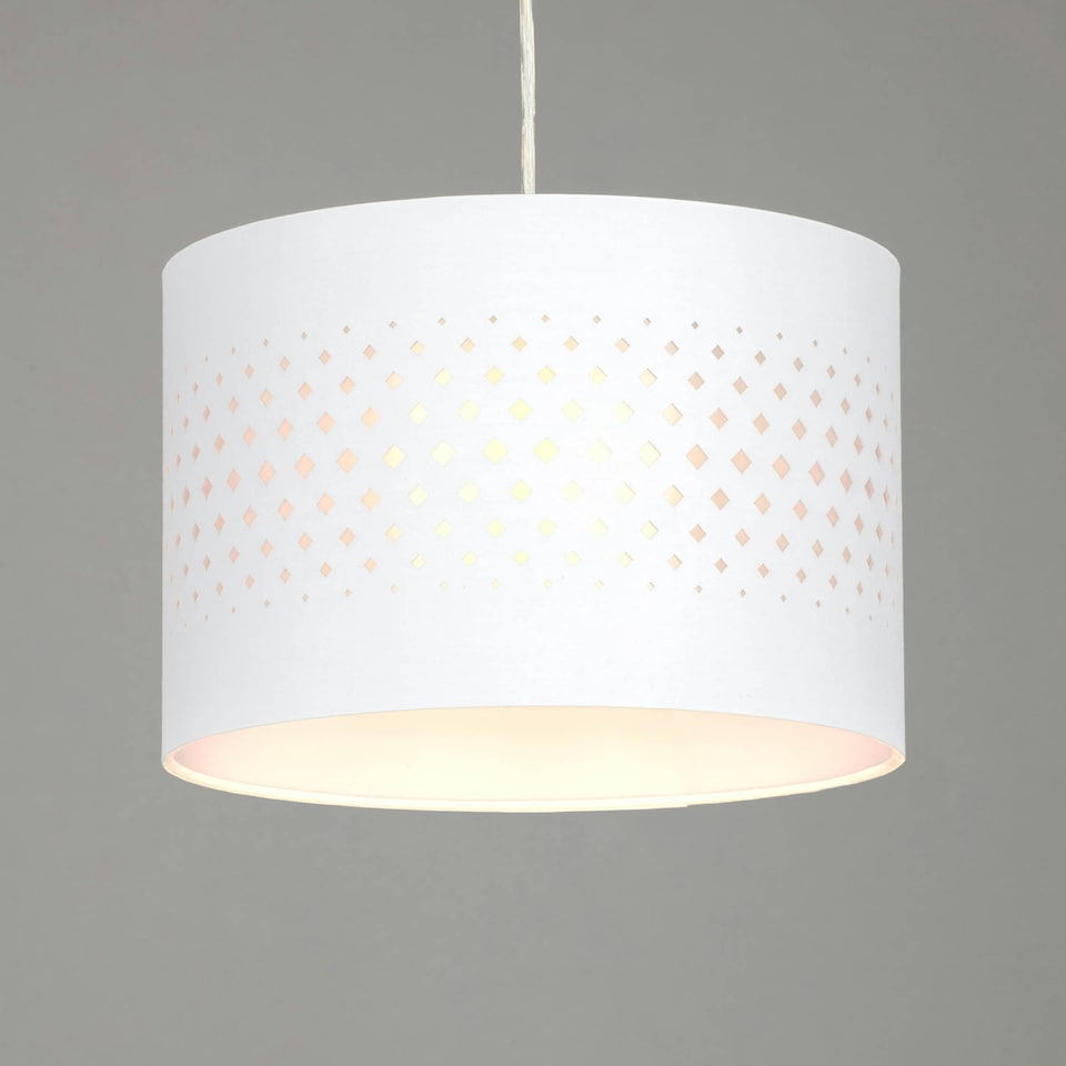 image 1 of BHS Laser Cut Easy Fit Light Shade, White