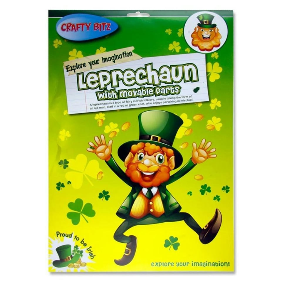 image 1 of Pack of 10 Colour Your Own Leprechaun Masks by Crafty Bitz